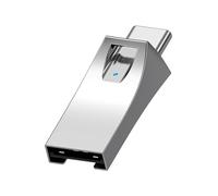 CRFFZ Portable USB and Type C Microed Card Reader USB a and Type C Port with Hiddened Slot Design and Alloy Shell Camera Card Reader