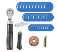 CRFFZ Professional Tire Puncture Repair Set Strong Scrapers Complete 34pc Emergencies Patches for Motorcycle Truck Tires Patches Kits