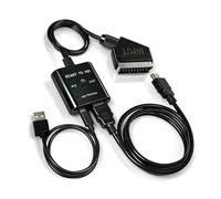 CRFFZ SCART to HDTV Converter Ensures Stable Signals Transmission Digital Video Processor ABS Texture for Home Theater Setups SCART to HDTV Box