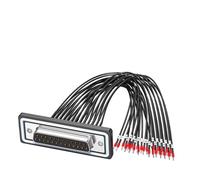 CRFFZ Single Head DB9pin / DB15P / DB25P Wire with Numbered Insulation Tube 50cm Length Gold Pin Stable Transmission Flame Retardant PTFE Insulated Wire