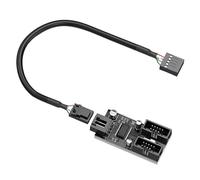 CRFFZ USB 9Pin Expansion Card Male 1 to 2/4 Female Extension Cable Adapter Circuit Board 2.0 HUB Hub for Desktop Motherboards Motherboards USB Adapter