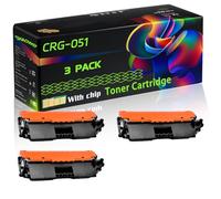 CRG-051 Compatible for Canon Toner Cartridge with Chip i-SENSYS LBP-162dw MF264dw MF264dw II MF267dw MF267dw II Printers (3 Pack Black)