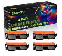 CRG-051 Compatible for Canon Toner Cartridge with Chip i-SENSYS LBP-162dw MF264dw MF264dw II MF267dw MF267dw II Printers (4 Pack Black)
