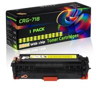 CRG-718 Compatible for Canon Toner Cartridges CRG718 2662B005AA CRG-718K CRG-718C CRG-718M CRG-718Y 2659B002AA 2661B002AA 2660B002AA 2662B002AA i-SENSYS LBP7200Cdn MF726Cdw Printers (Yellow)