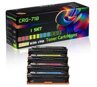CRG-718 Compatible for Canon Toner Cartridges with Chip i-SENSYS MF8540Cdn LBP7680Cx MF8330Cdn MF8550Cdn MF720 MF8340Cdn MF8580Cdn MF724Cdw Printers (4-Pack BK/C/M/Y)