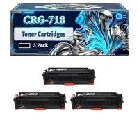 CRG-718 Toner Cartridges Compatible for Canon i-SENSYS LBP7200Cdn MF726Cdw MF8360Cdn LBP7210Cdn MF728Cdw MF8380Cdw LBP7660Cdn MF729Cx Printers, With Chip Large Capacity 4400 Pages (3 Pack Black)