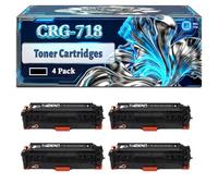 CRG-718 Toner Cartridges Compatible for Canon i-SENSYS LBP7200Cdn MF726Cdw MF8360Cdn LBP7210Cdn MF728Cdw MF8380Cdw LBP7660Cdn MF729Cx Printers, With Chip Large Capacity 4400 Pages (4 Pack Black)