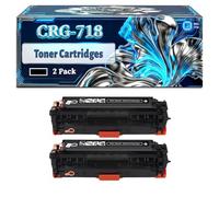 CRG-718 Toner Cartridges Compatible for Canon i-SENSYS LBP7200Cdn MF726Cdw MF8360Cdn LBP7210Cdn MF728Cdw MF8380Cdw LBP7660Cdn MF729Cx Printers, With Chip Large Capacity 4400 Pages (2 Pack Black)