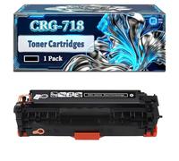 CRG-718 Toner Cartridges Compatible for Canon i-SENSYS LBP7200Cdn MF726Cdw MF8360Cdn LBP7210Cdn MF728Cdw MF8380Cdw LBP7660Cdn MF729Cx Printers, With Chip Large Capacity 4400 Pages (1 Pack Black)