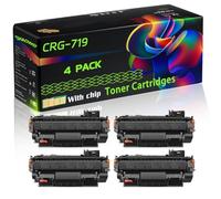 CRG-719 Compatible for Canon Toner Cartridges with Chip i-SENSYS LBP6670dn LBP6650dn Printers (4 Pack Black)