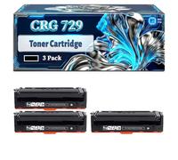 CRG 729 Toner Cartridge Compatible for Canon I-Sensys LBP-7010C LBP-7018C Printers, With Chip Large Capacity 1200 Pages (3 Pack Black)