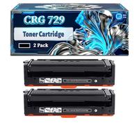 CRG 729 Toner Cartridge Compatible for Canon I-Sensys LBP-7010C LBP-7018C Printers, With Chip Large Capacity 1200 Pages (2 Pack Black)