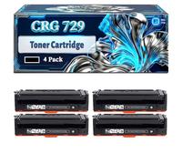 CRG 729 Toner Cartridge Compatible for Canon I-Sensys LBP-7010C LBP-7018C Printers, With Chip Large Capacity 1200 Pages (4 Pack Black)