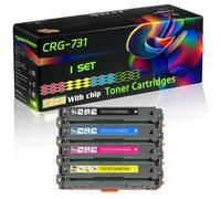 CRG-731 Compatible for Canon Toner Cartridges with Chip i-SENSYS LBP7100 MF620C MF8230Cn LBP7100Cn MF623Cn MF8280Cw LBP7110 MF628Cw LBP7110Cw Printers (4-Pack BK/C/M/Y)
