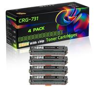 CRG-731 Compatible for Canon Toner Cartridges with Chip i-SENSYS LBP7100 MF620C MF8230Cn LBP7100Cn MF623Cn MF8280Cw LBP7110 MF628Cw LBP7110Cw Printers (4 Pack Black)