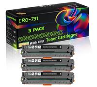 CRG-731 Compatible for Canon Toner Cartridges with Chip i-SENSYS LBP7100 MF620C MF8230Cn LBP7100Cn MF623Cn MF8280Cw LBP7110 MF628Cw LBP7110Cw Printers (3 Pack Black)