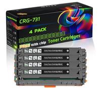 CRG-731 Compatible for Canon Toner Cartridges with Chip i-SENSYS MF628cw MF8200 MF8230CN Printers (4 Pack Black)