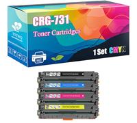 CRG-731 Toner Cartridges Compatible for Canon i-SENSYS LBP7100 MF620C MF8230Cn LBP7100Cn MF623Cn MF8280Cw LBP7110 MF628Cw LBP7110Cw MF8200 Printers, High Yield 3400 Pages (Multicolor)