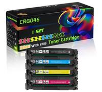 CRG046 Compatible for Canon Toner Cartridge with Chip i-SENSYS LBP-653Cdw LBP-654Cx MF-732Cdw MF-734Cdw Printers (4-Pack BK/C/M/Y)