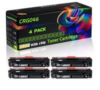 CRG046 Compatible for Canon Toner Cartridge with Chip i-SENSYS LBP653 LaserBase MF735 i-SENSYS LBP654 i-SENSYS MF735 MF734 Printers (4 Pack Black)