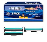 CRG049 Drum Unit Compatible for Canon i-SENSYS MF 110 Series MF 112 MF 112 wf MF 113 w imageCLASS MF 113 w Printers, High-Definition Printing Effect with Chip, 12000 Pages (3 Pack Black)