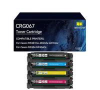 CRG067 Toner Cartridges for CANON Black Cyan Yellow Magenta, with Chip