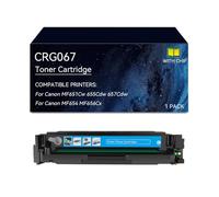 CRG067 Toner Cartridges for CANON Black Cyan Yellow Magenta, with Chip | Replacement for CRG067 Toner Cartridge for Color Laser Enterprise MF651Cw 655Cdw 657Cdw MF654 MF656Cx Printer(Cyan)