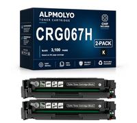 CRG067H High Yield Toner Cartridge Replacement Fits CRG067H, Compatible with Canon i-SENSYS MF651Cw 655Cdw 657Cdw, Black with Chip,2 Pack
