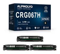 CRG067H High Yield Toner Cartridge Replacement Fits CRG067H, Compatible with Canon i-SENSYS MF651Cw 655Cdw 657Cdw, Black with Chip,3 Pack