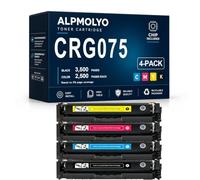 CRG075 High Yield Toner Cartridge Replacement for CRG075HK/C/M/Y, Compatible with Canon Color imageCLASS LBP646Cdw/LB647Cdw/MF662Cdw,with Chip