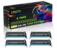 CRG711 Compatible for Canon Toner Cartridge with Chip i-SENSYS MF9220 MF9280 MF9280cdn LaserShot LBP-5300 Printers (4 Pack Black)