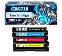 CRG718 Toner Cartridges Compatible for Canon i-SENSYS LBP-7200C MF-724cdw MF-8360cdn LBP-7200cdn MF-728cdw MF-8380cdw LBP-7210CDN MF-8330cdn MF-8540CDN LBP-7660cdn Printers (4-Pack BK/C/M/Y)