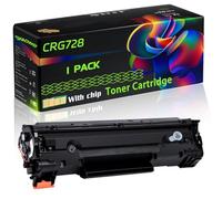 CRG728 Compatible for Canon Toner Cartridge with Chip i-SENSYS MF4580dn MF4730 MF4750 MF4780w MF4870dn Printers (1 Pack Black)