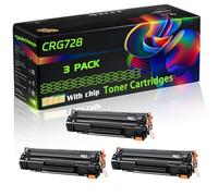 CRG728 Compatible for Canon Toner Cartridges with Chip ImageCLASS MF-4780w MF-4870dn MF-4890dw MF-4410 MF-4430 MF-4450 MF-4550d MF-4570dn Printers (3 Pack Black)