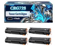 CRG728 Toner Cartridges Compatible for Canon ImageCLASS MF-4780w MF-4870dn MF-4890dw MF-4410 MF-4430 MF-4450 MF-4550d MF-4570dn Printers (4 Pack Black)