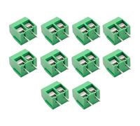 CRGANGZY 10Pcs Spliced Screw Terminals Block Connector Pitch 5.0mm KF301 Terminals Block Connector Assortment Kit Straight Pin 2P 3P Blue Green for Home Electronics Projects (10PCS 3P Green)