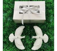 CRGANGZY 2 Pcs White Peace Dove Ornaments, Friendship Turtle Doves Hanging Ornament, Turtle Doves Home Alone Hanging Decoration for Home Office Family Friends