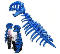 CRGANGZY 3D Dinosaur Skeleton Costume, Realistic Dinosaur Outfit with Hood, Fossil Snug Dinosaurs Funny Dino Headgear Hat for Man Women Dress-Up Parties and Photos for Children's Day