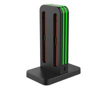 CRGANGZY 4 In 1 Gamepad Charging Station LED Indicator Handle Charger Stand Colored Light Handle Charging Base for NS Accessories