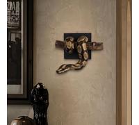 CRGANGZY Ball Python Wall Sculpture, Realistic Snake Wall Decor Resin Python Hanging Walls Art, 3D Snake Statue for Living Room Bedroom Home Decor