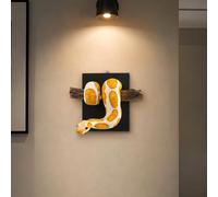 CRGANGZY Ball Python Wall Sculpture, Realistic Snake Wall Decor Resin Python Hanging Walls Art, 3D Snake Statue for Living Room Bedroom Home Decor