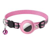 CRGANGZY Cat Tracker Collar, Adjustable Pet Tracker for Cats and Dogs Compatible with Apple AirTag, Reflective Pet Collar for Night Location Tracking, Activity Monitoring, Collar included