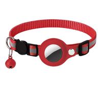 CRGANGZY Cat Tracker Collar, Adjustable Pet Tracker for Cats and Dogs Compatible with Apple AirTag, Reflective Pet Collar for Night Location Tracking, Activity Monitoring, Collar included