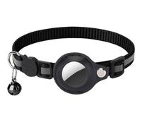 CRGANGZY Cat Tracker Collar, Adjustable Pet Tracker for Cats and Dogs Compatible with Apple AirTag, Reflective Pet Collar for Night Location Tracking, Activity Monitoring, Collar included