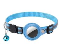CRGANGZY Cat Tracker Collar, Adjustable Pet Tracker for Cats and Dogs Compatible with Apple AirTag, Reflective Pet Collar for Night Location Tracking, Activity Monitoring, Collar included