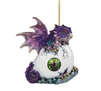 CRGANGZY Christmas Cartoon Dragon Decorations Acrylic Dragon Baby Hanging Decor Exquisite Dragon Egg Hanging Pendant Realistic for Cars Backpack (F)
