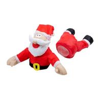 CRGANGZY Crashing Santa Reindeer Animated Christmas for Window Door, Christmas Crashing Santa Animated Decoration with Glass Shard Sticker and Leg Romper Animation for Xmas Gift (Father Xmas)