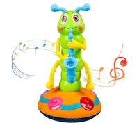 CRGANGZY Dancing Saxophone Caterpillar, Electric Wriggle Caterpillar with LED Light, Fun Musical Toy Rocking Twister Dance Toy with Dual-mode Interaction for 0-3 Year Olds Learning Toys