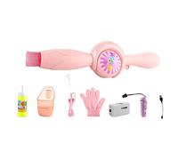 CRGANGZY Elastic Smoke Bubble Machine, Electric Handheld Smoke Bubble Wand with Cool Light, Automatic Colorful Fog Bubbles Machine for Wedding Festival Birthday Indoor Outdoor Accessories