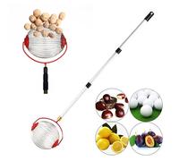 CRGANGZY Nut Gatherer, Nut Collector Tool Adjustable Rolling, Acorn Picker Upper for Walnuts Hickory Chestnuts Small Toy, Stainless Steel Nuts Roller Harvester Easy to Pick and Empty (1.12M)